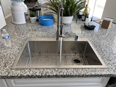 Newly Installed Kitchen Sink